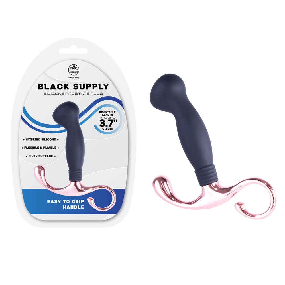 Black Supply Silicone Prostate Plug (Black) – 9.4 cm Prostate Plug > Anal Range > Prostate Plugs - Tophatter Daily Deals