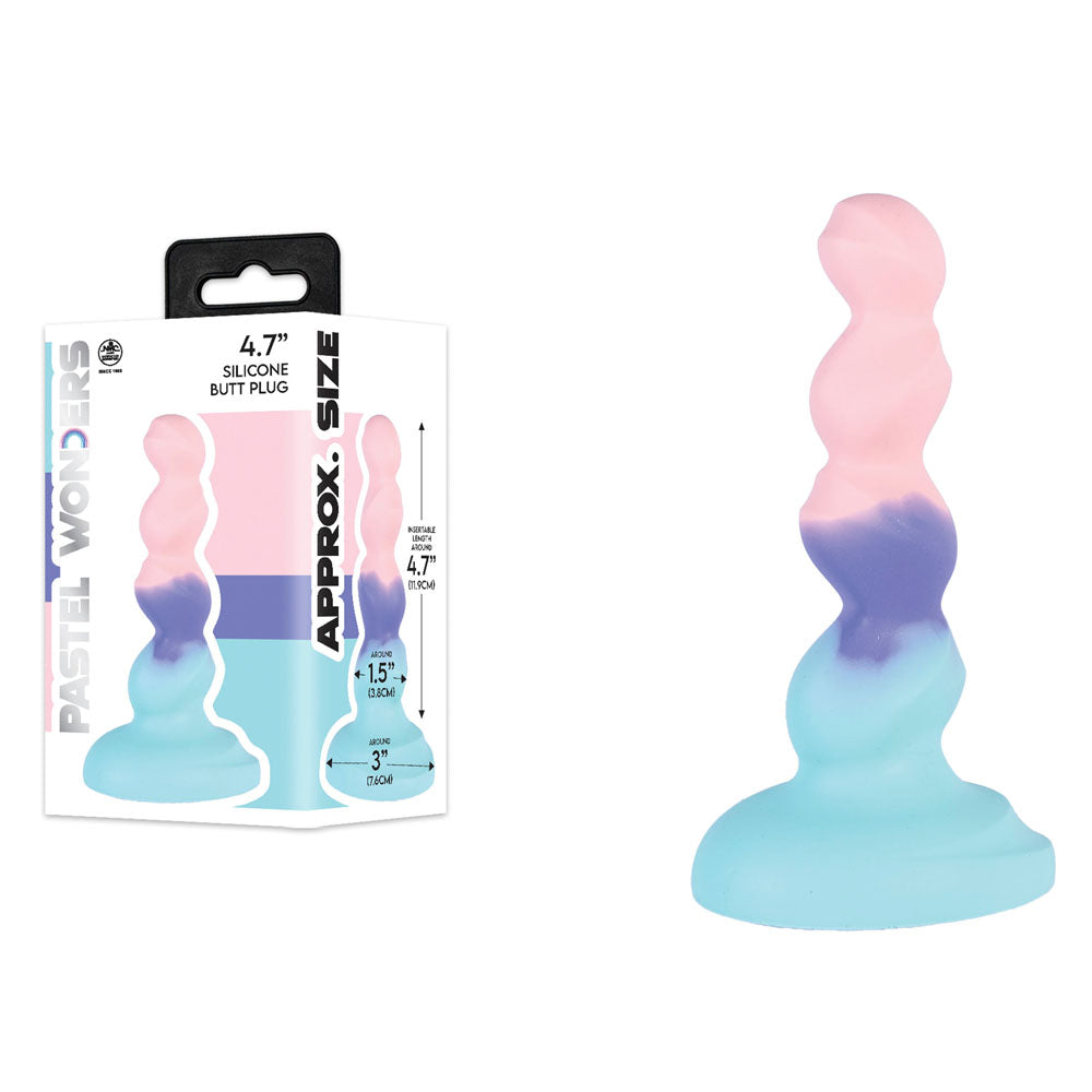 Pastel Wonders Swirl (Pink Purple Blue) – Silicone 11.9 cm Butt Plug > Anal Range > Butt Plugs - Tophatter Daily Deals