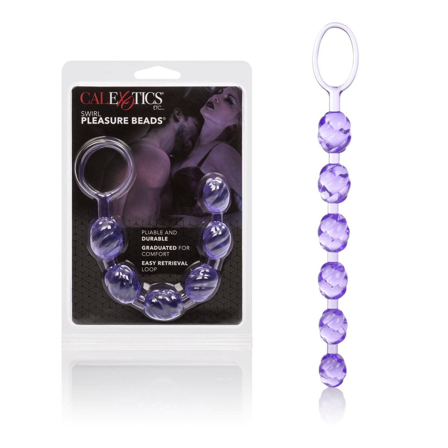 CalExotics Blue Swirl Pleasure Beads Flexible Anal Toy > Anal Range > Anal Beads - Tophatter Daily Deals