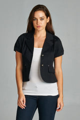 Women's Button Down Jacket with Pockets Black Jackets - Tophatter Daily Deals