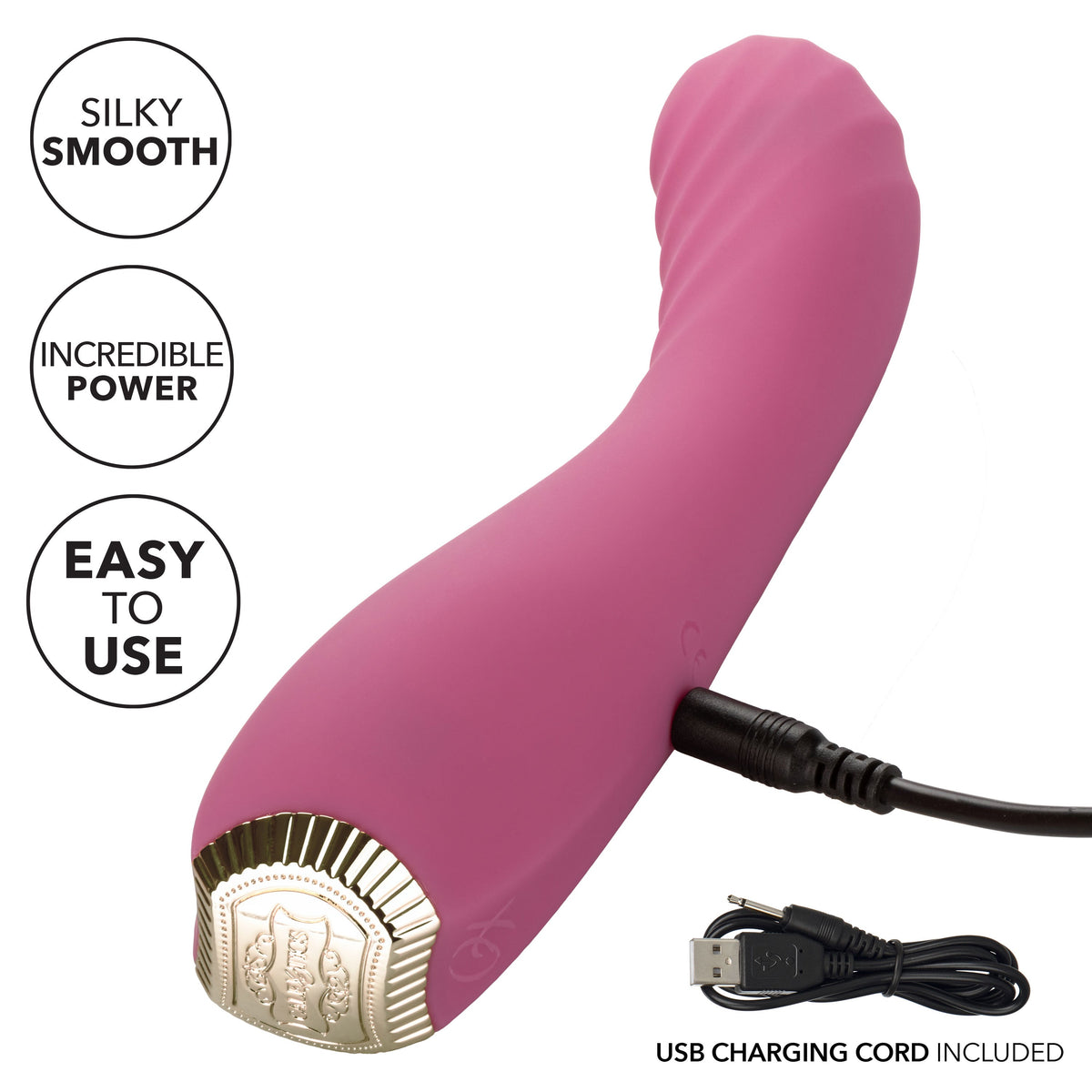 Uncorked Pinot Pink Silicone Massager with 10 Speeds and Rechargeable > Vibrators > Standard Vibrators - Tophatter Daily Deals