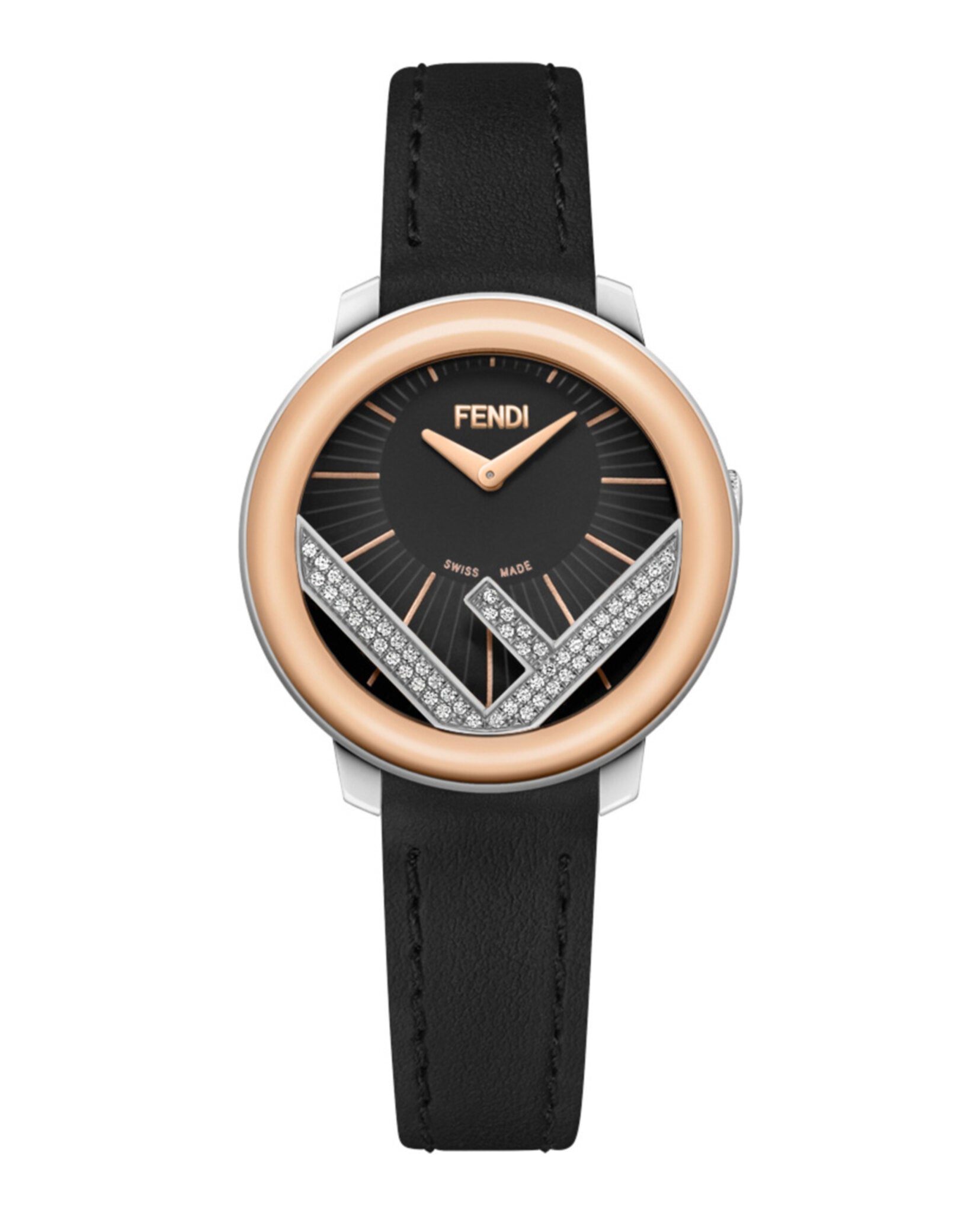 Fendi Run Away Leather Watch Two Tone Watches - Tophatter Daily Deals