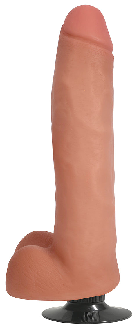 Jock 11 Inch Vibrating Dong With Balls Vanilla Color > Dildos > Large Dildos - Tophatter Daily Deals