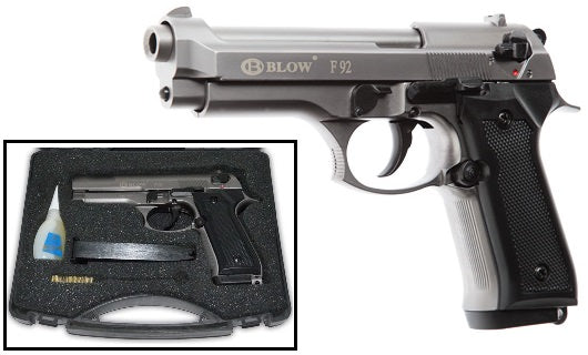 Blow V92F 9MM Blank Firing Gun Fume Finish Starter Pistol Collectible Weapons - Tophatter Daily Deals