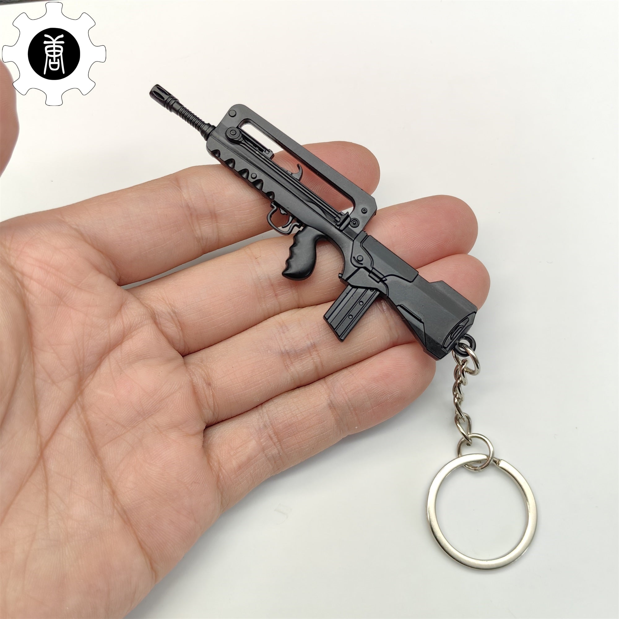 Mini FAMAS Assault Rifle Metal Keychain Keychain - Tophatter Daily Deals