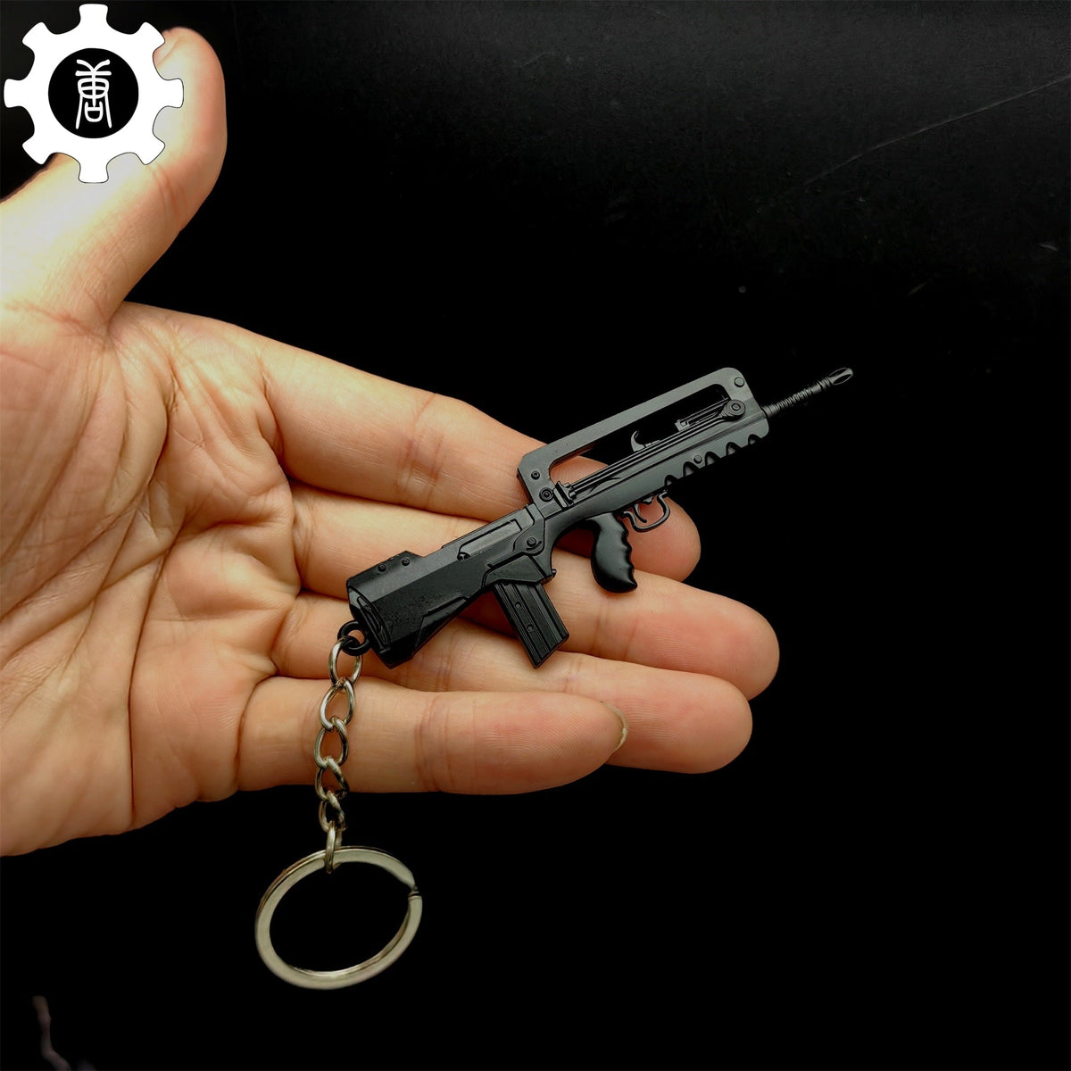 Mini FAMAS Assault Rifle Metal Keychain - Tophatter Daily Deals