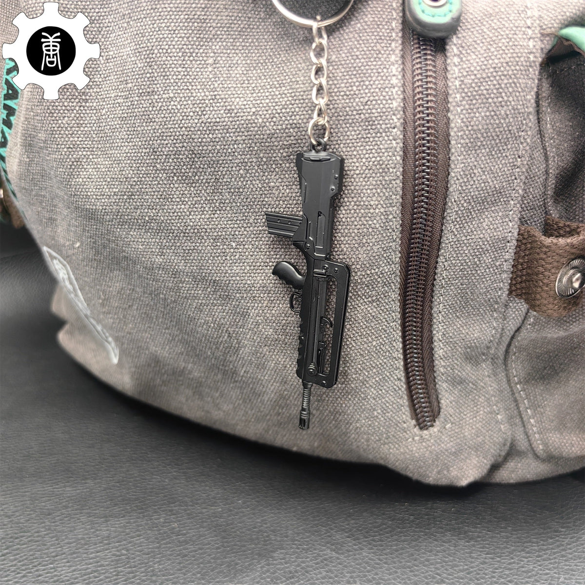 Mini FAMAS Assault Rifle Metal Keychain - Tophatter Daily Deals