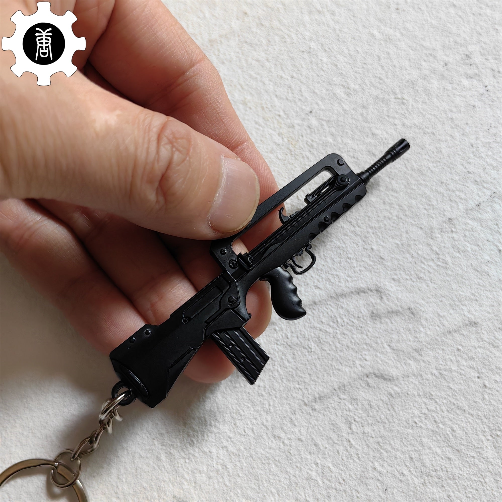 Mini FAMAS Assault Rifle Metal Keychain - Tophatter Daily Deals