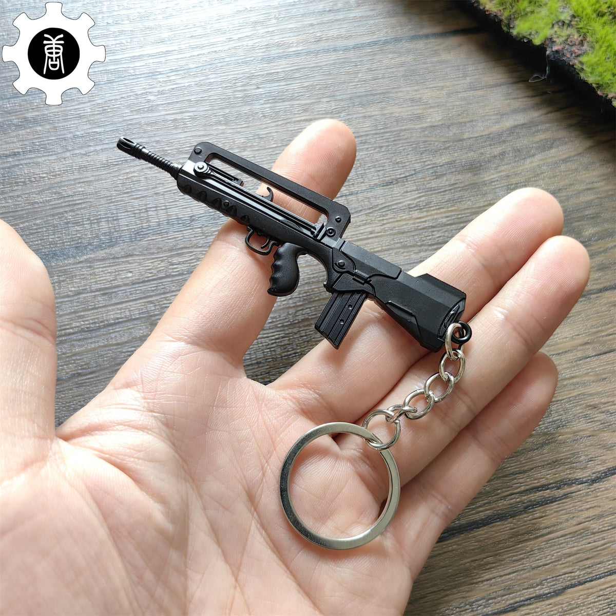 Mini FAMAS Assault Rifle Metal Keychain - Tophatter Daily Deals
