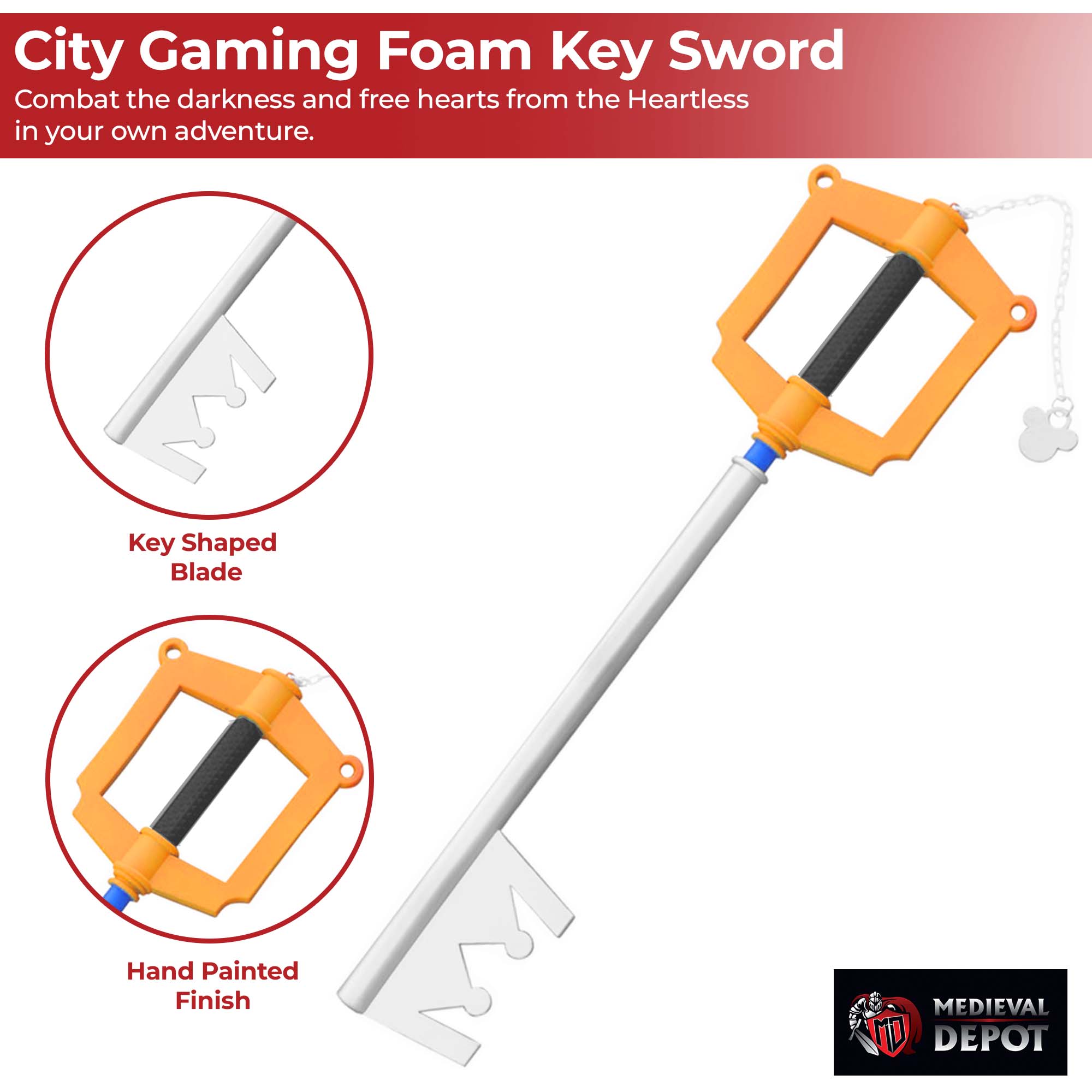 Fantasy Key to the City Gaming Cosplay Costume Foam Key Sword swords - Tophatter Daily Deals