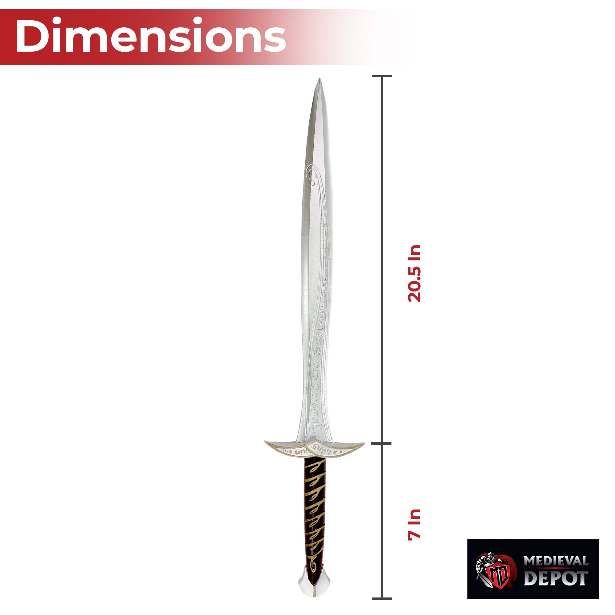 Fantasy Movie Foam Replica Elven Dagger Sword Swords - Tophatter Daily Deals