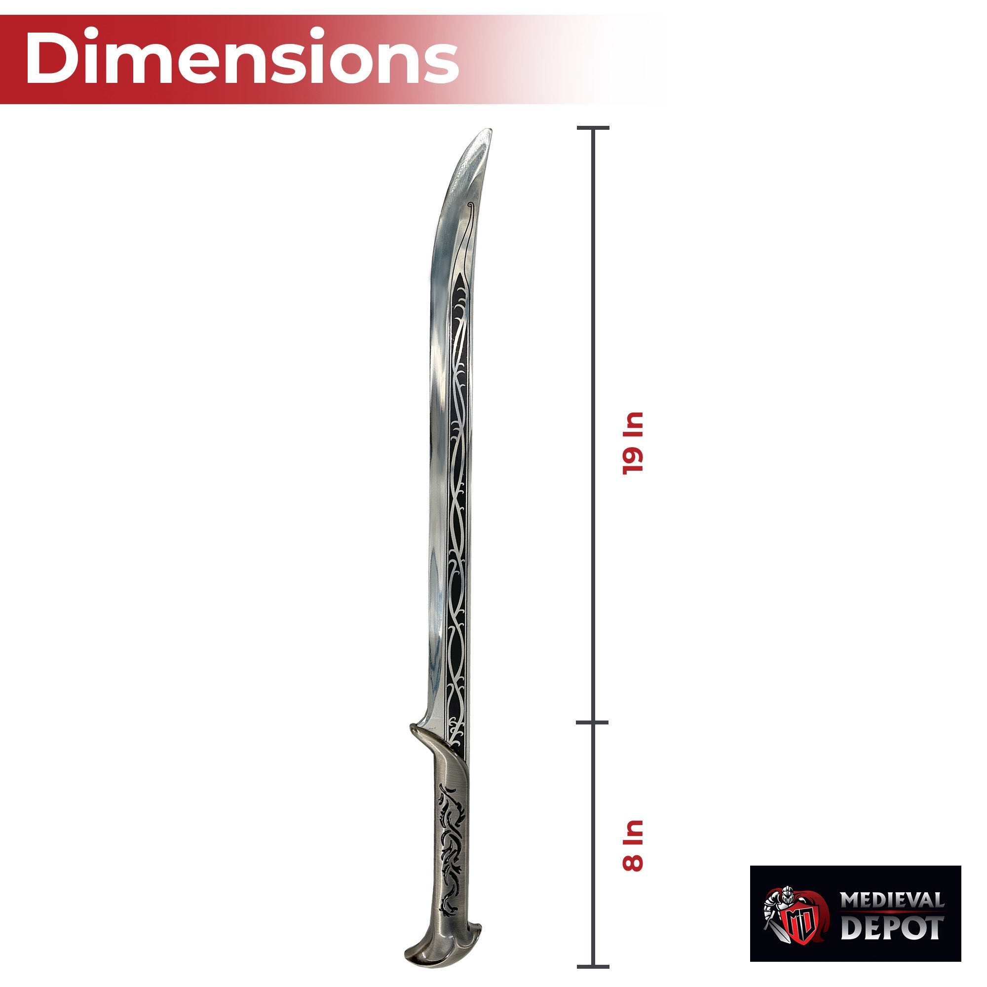 Fantasy Movie Replica Elven King Sword Velvet Sheath Included swords - Tophatter Daily Deals
