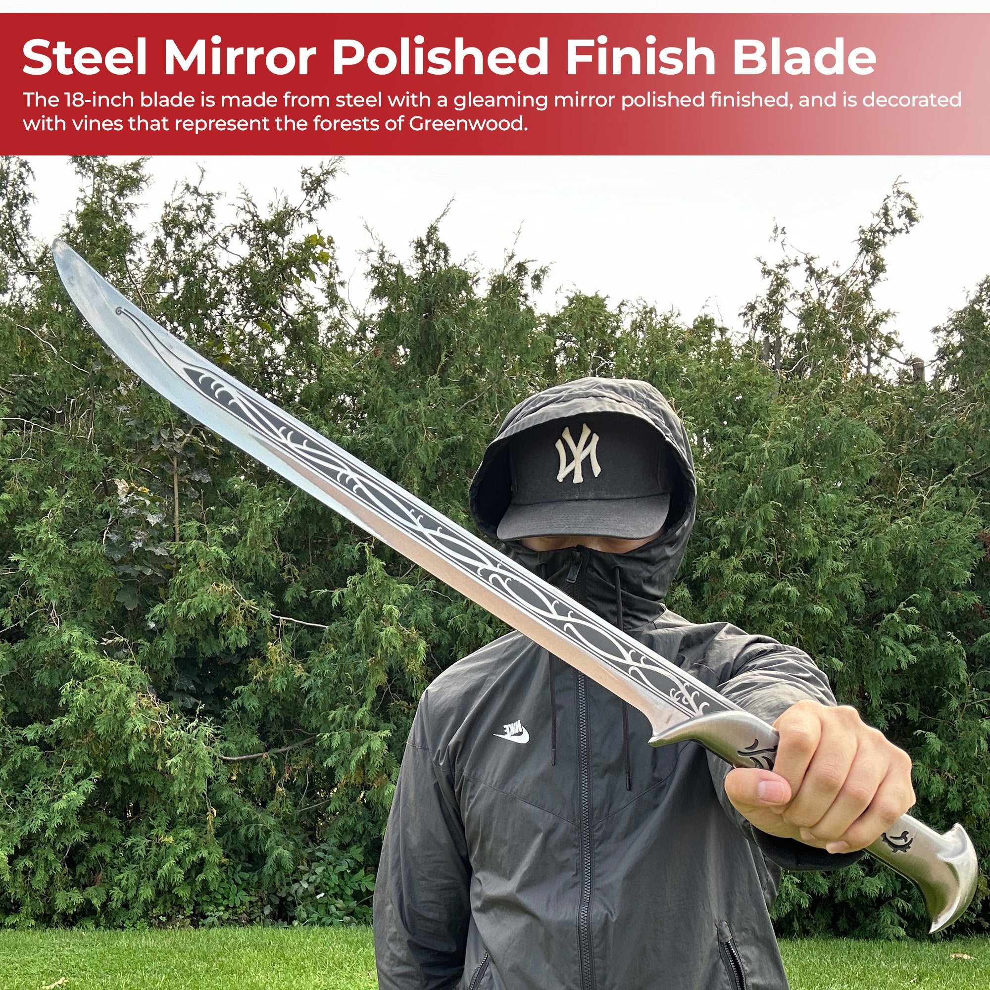 Fantasy Movie Replica Elven King Sword Velvet Sheath Included swords - Tophatter Daily Deals