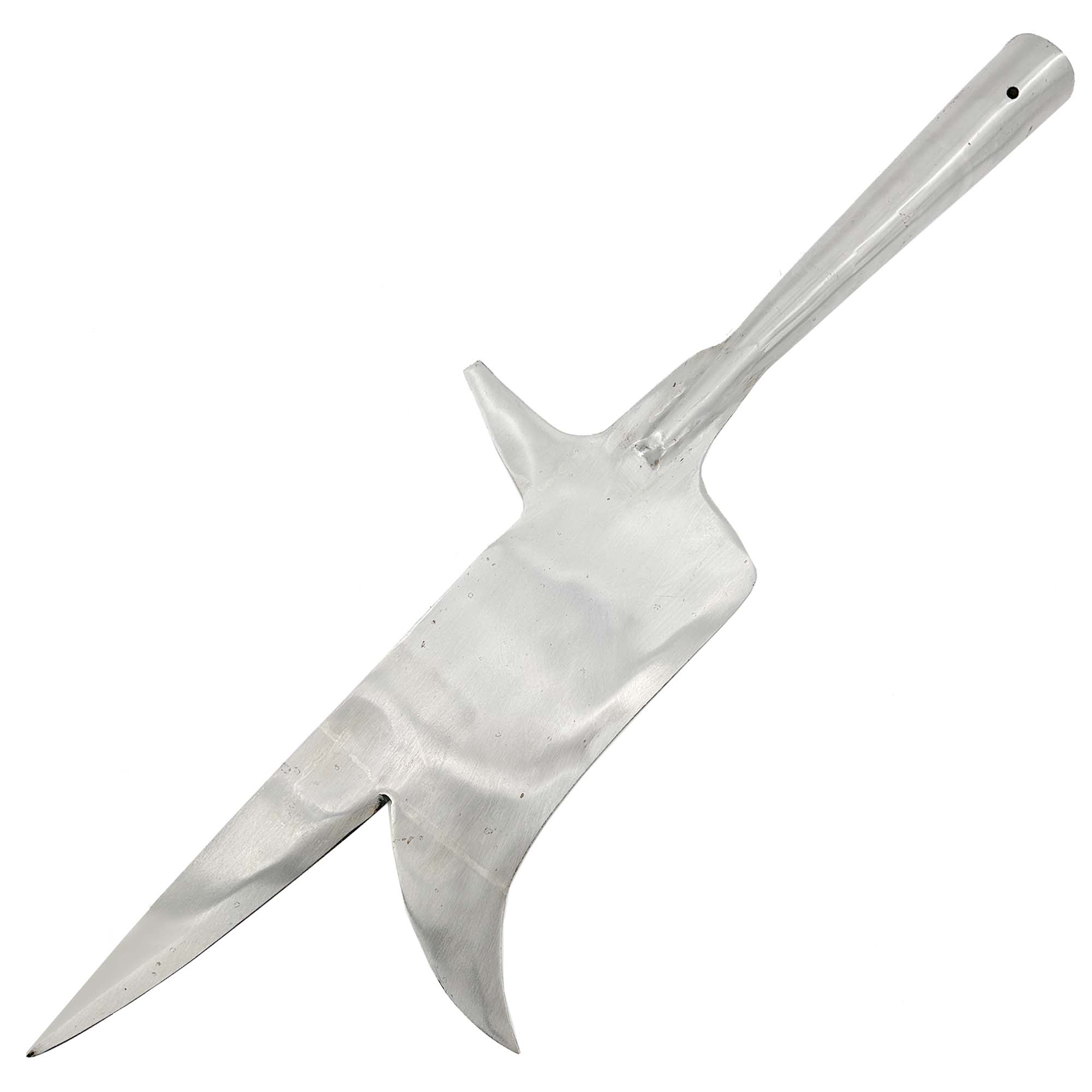 Farm to Battlefield Medieval Bill Spearhead with Back Spike and Hook Knives - Tophatter Daily Deals