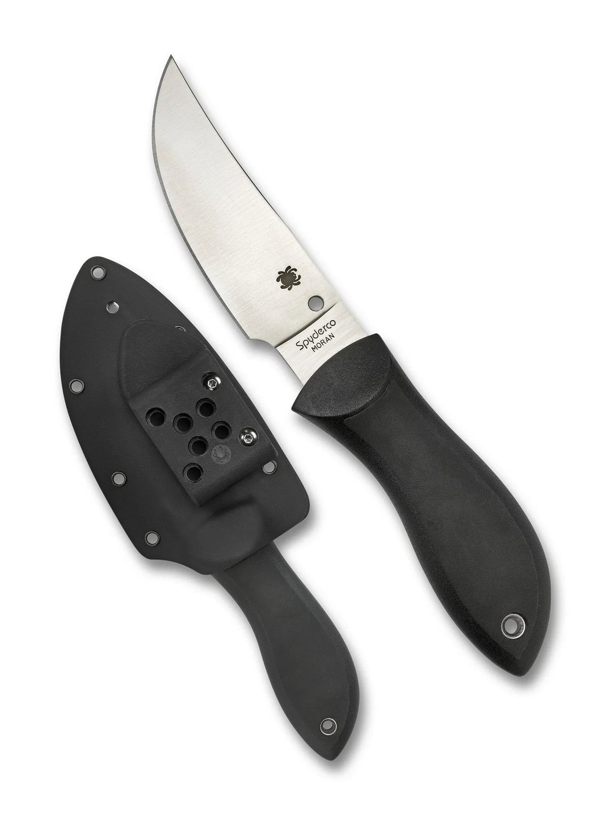 Spyderco Bill Moran - Black FRN Handles - VG10 Steel Bowie Blade - FB01P Fixed Blade - Tophatter Daily Deals