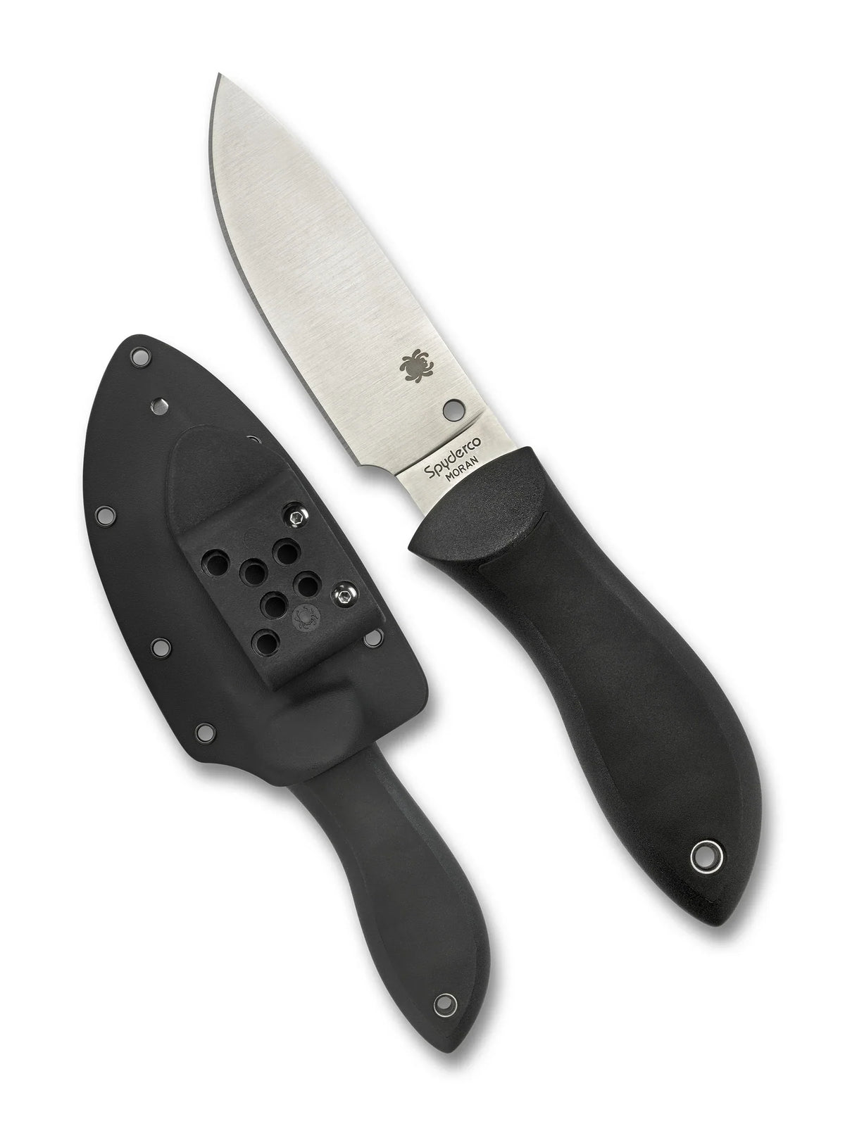 Spyderco Bill Moran - Black FRN Handles - VG10 Drop Point Blade - FB02P Fixed Blade - Tophatter Daily Deals