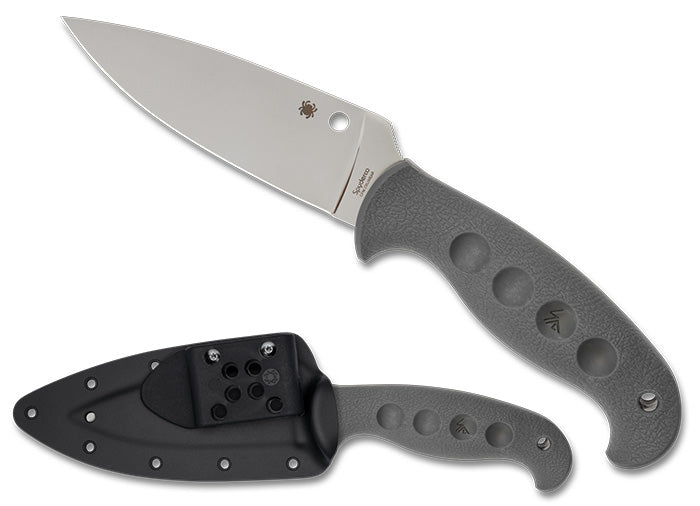 Spyderco Temperance - Sprint Run - Fixed Blade - CPM-Curwear Steel - Grey FRN Handle - FB05PGY Fixed Blade - Tophatter Daily Deals