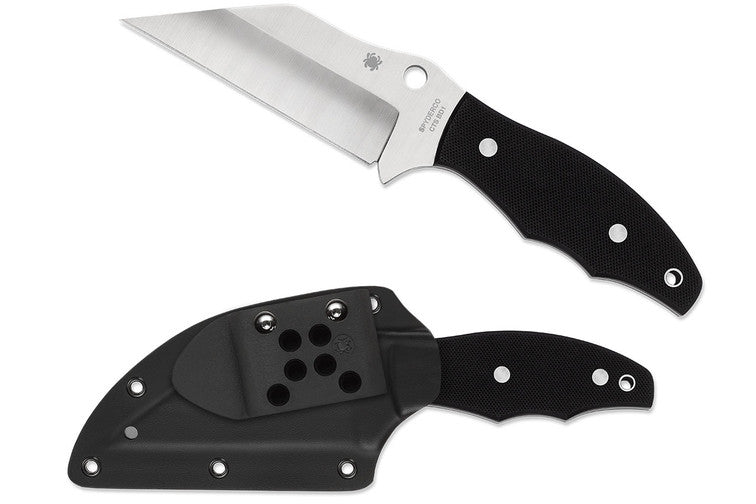 Spyderco Ronin 2 - Black G-10 Handles - Satin BD1N Blade - FB09GP2 Fixed Blade - Tophatter Daily Deals
