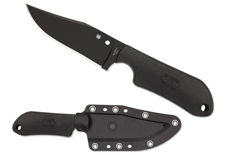 Spyderco Street Beat - Black FRN Handle - Black VG10 Blade - FB15PBBK Fixed Blade - Tophatter Daily Deals