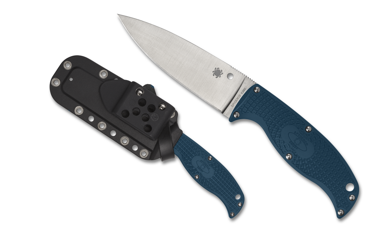 Spyderco Enuff 2 - Plain Edge K390 Steel - Blue FRN Handle - FB31PBL2K390 Knives - Tophatter Daily Deals