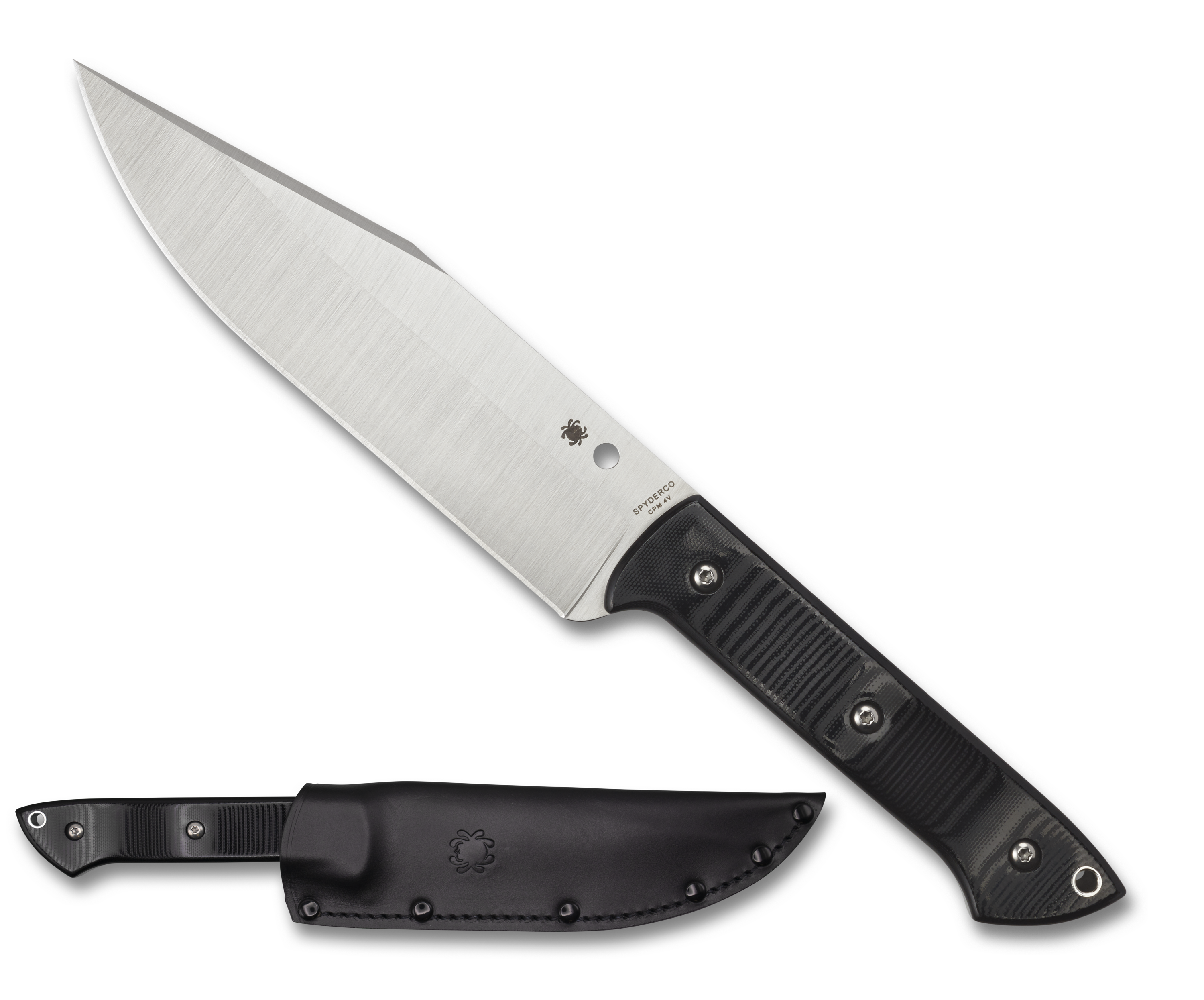 Spyderco Province - Fixed Blade - CPM-4V - Leather Sheath - FB45GP Fixed Blade - Tophatter Daily Deals