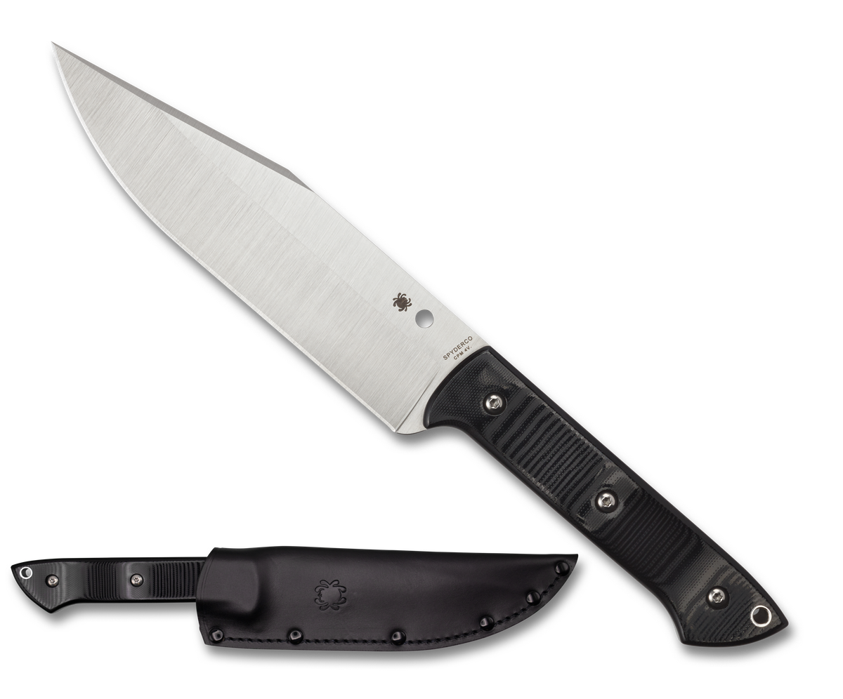 Spyderco Province - Fixed Blade - CPM-4V - Leather Sheath - FB45GP Fixed Blade - Tophatter Daily Deals
