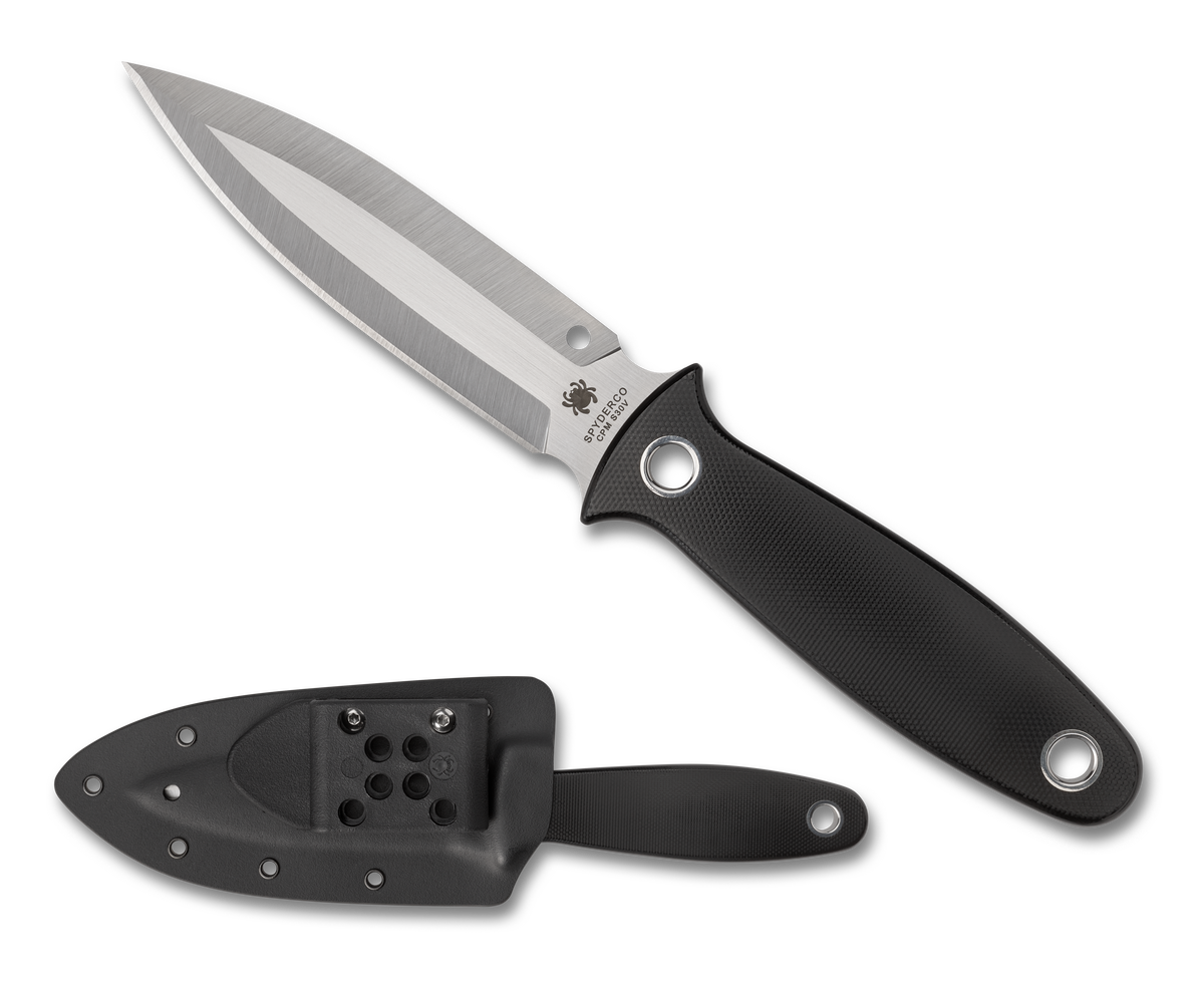 Spyderco Nightstick - Fixed Blade - CPM-S30V - Boltaron Sheath - FB47GP Fixed Blade - Tophatter Daily Deals