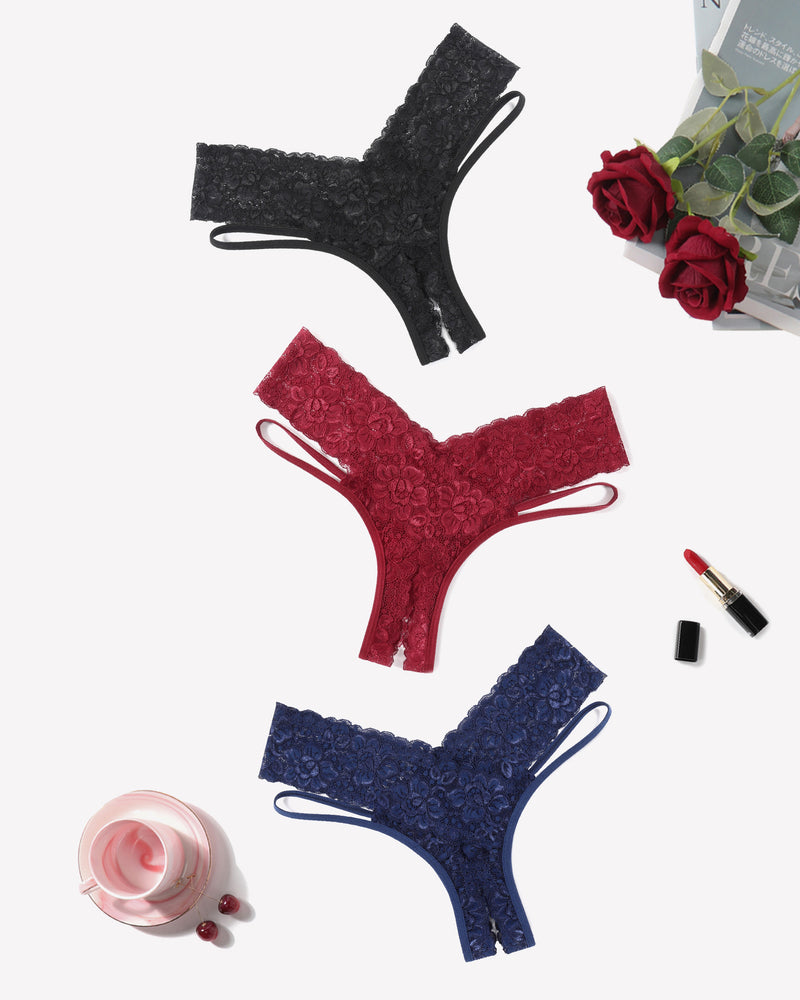 Lace Briefs V-Shape Cheeky Panties B+wr+nb Lingeries-panties - Tophatter Daily Deals
