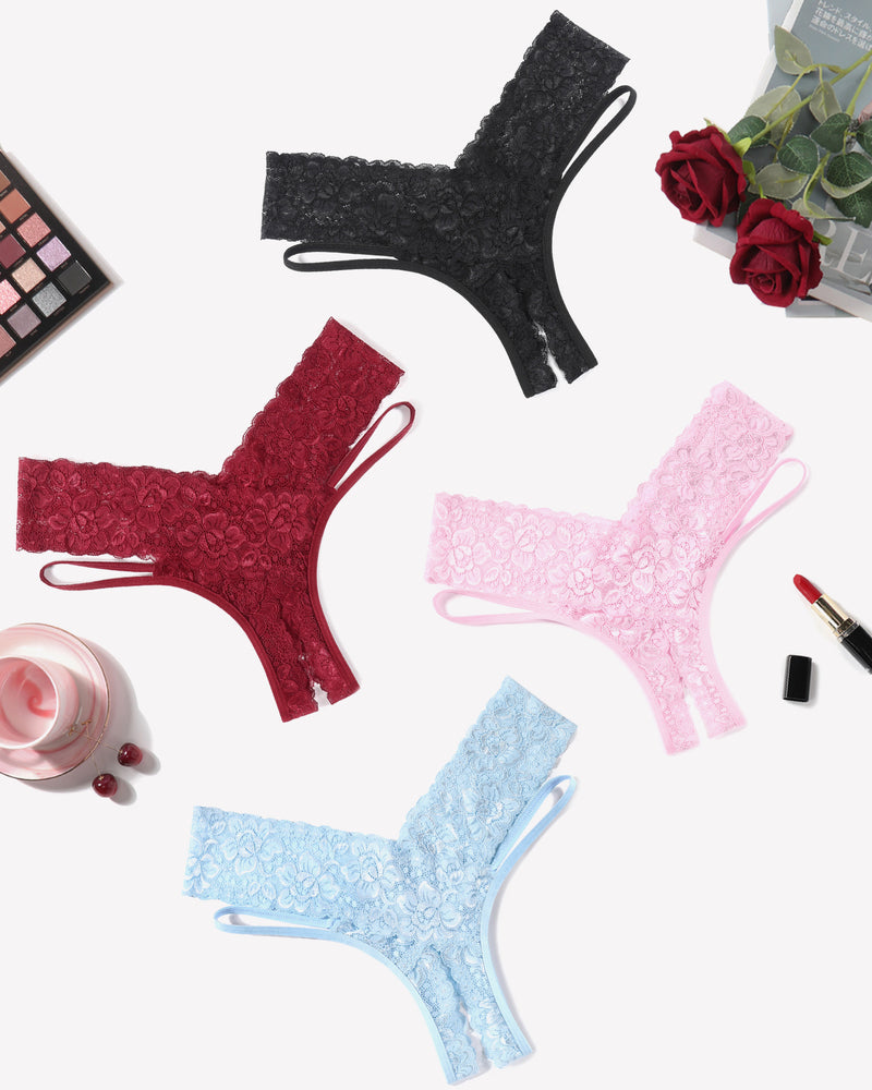 Lace Briefs V-Shape Cheeky Panties B+wr+clb+mir Lingeries-panties - Tophatter Daily Deals