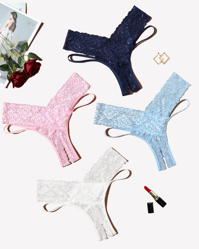 Lace Briefs V-Shape Cheeky Panties Nb+w+clb+mir Lingeries-panties - Tophatter Daily Deals