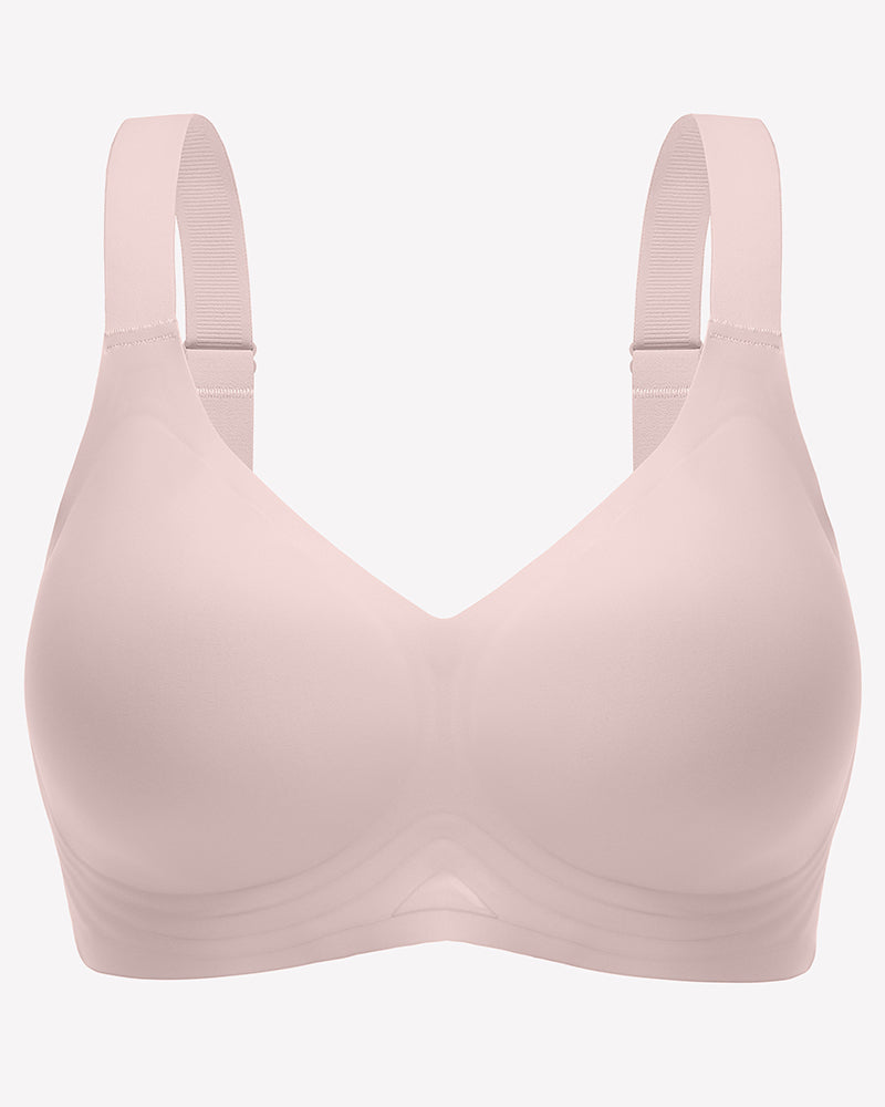 Seamless Push Up Wireless Bra Salmon Lingerie Sets-Bras - Tophatter Daily Deals