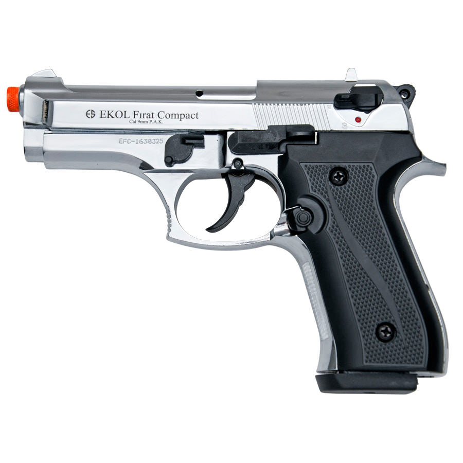 Firat Compact V92F Front Firing Blank Gun Chrome Finish - TOPHATTER'S ARMORY DEALS Collectible Weapons - Tophatter Daily Deals