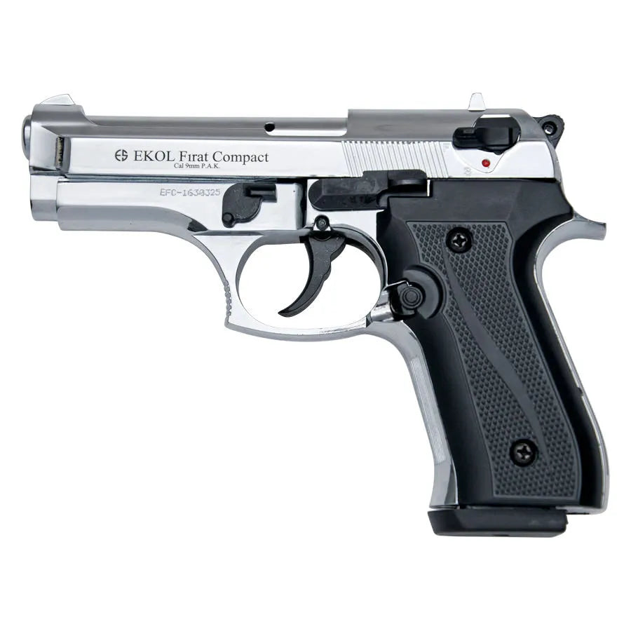 Compact V92F Blank Firing Replica Gun Chrome Finish - Tophatter Daily Deals