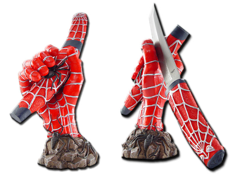 Spider Fury Venom Tanto Dagger Knife 12 Inches Overall With Stand Collectible Weapons - Tophatter Daily Deals