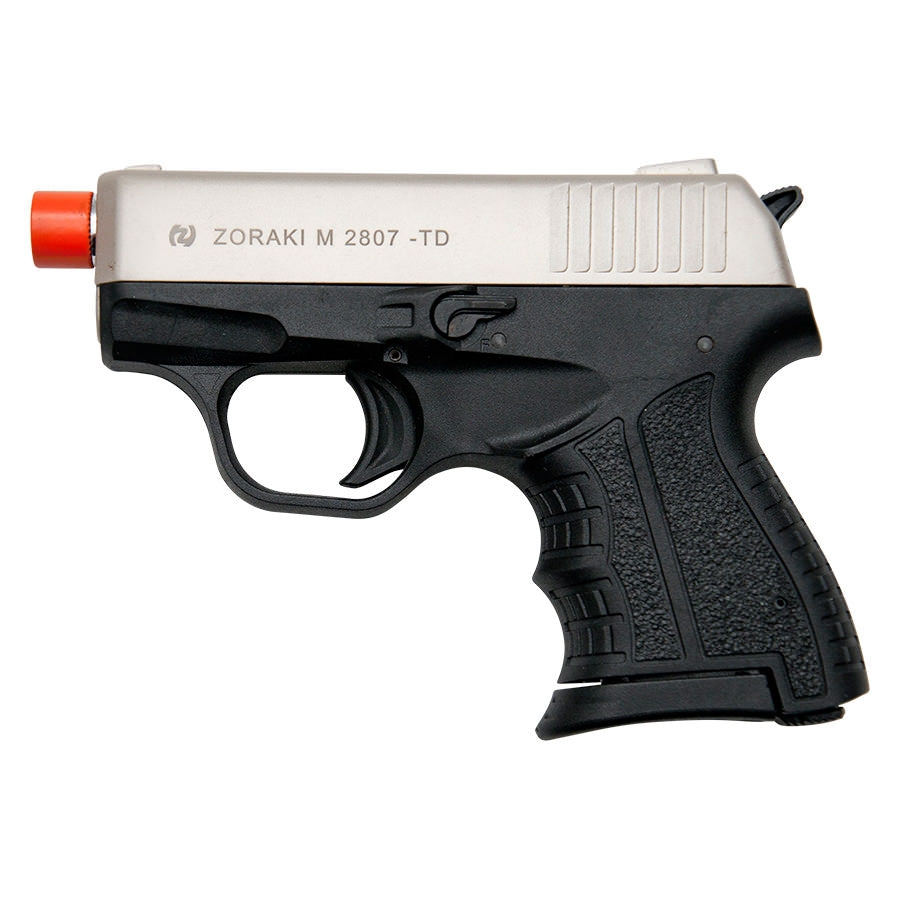Zoraki M2807 Satin Finish - 8MM Front Firing Blank Pistol Semi-Auto Gun Collectible Weapons - Tophatter Daily Deals