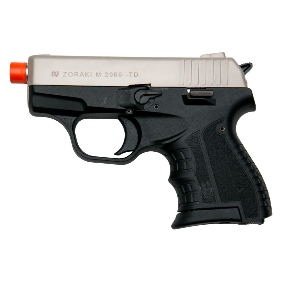 Zoraki M2906 Satin Finish 9mm Front Firing Blank Gun Semi Automatic Pistol - Tophatter's Guns'N'Weapons Store - FREE SHIPPING Collectible Weapons - Tophatter Daily Deals