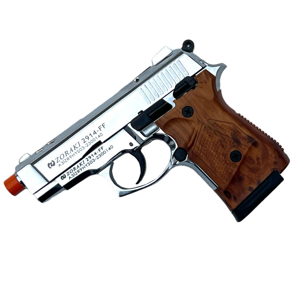 Zoraki M2914 Simulated Wood Grips 9mm Front Firing Blank Gun - TOPHATTER'S ARMORY DEALS Collectible Weapons - Tophatter Daily Deals