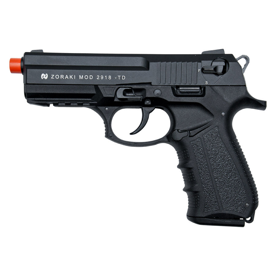 Zoraki Front Firing 2918 Black Finish 9mm Blank Gun Pistol - TOPHATTER'S ARMORY DEALS Collectible Weapons - Tophatter Daily Deals
