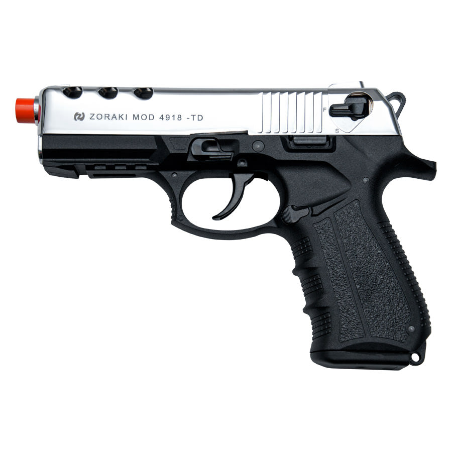 Zoraki 4918 Chrome Finish Front Firing Blank Gun - TOPHATTER'S ARMORY DEALS Collectible Weapons - Tophatter Daily Deals