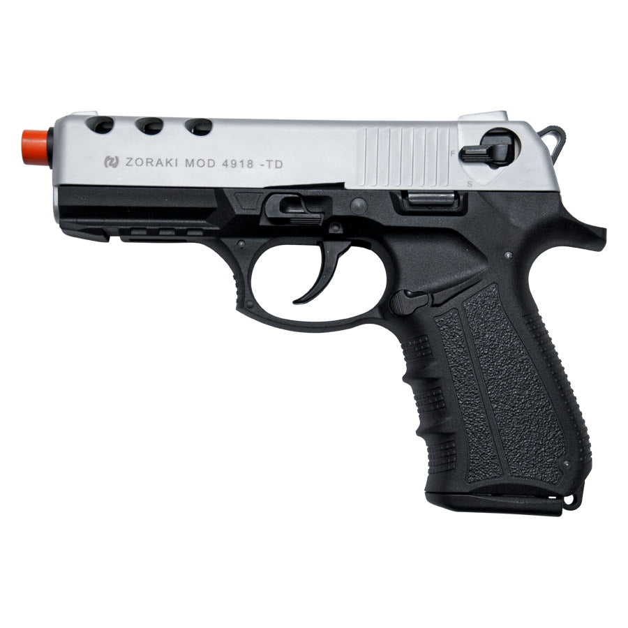 Zoraki 4918 Silver Finish Front Firing Blank Gun Collectible Weapons - Tophatter Daily Deals
