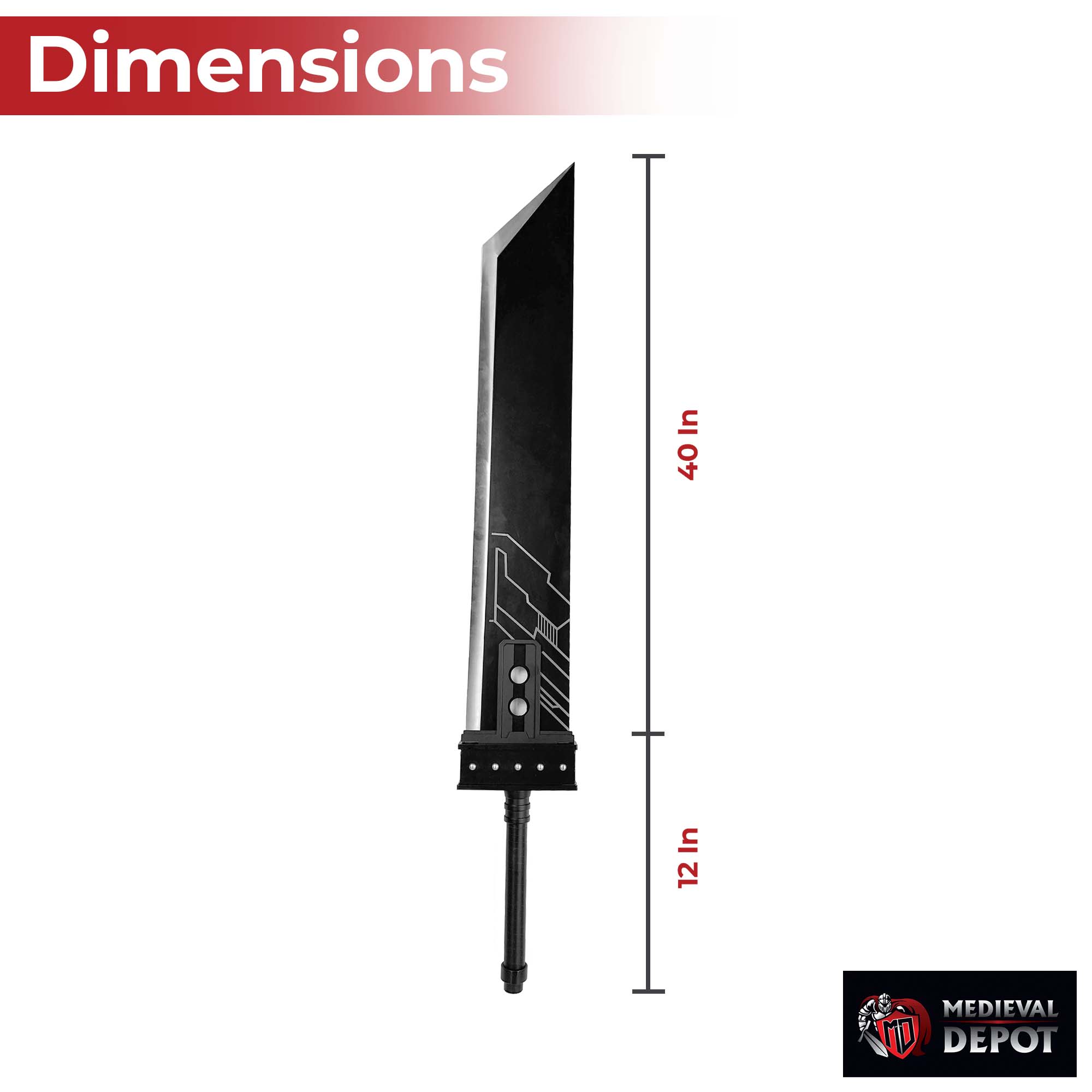 FF 55" Giant Metal Fantasy Sword swords - Tophatter Daily Deals
