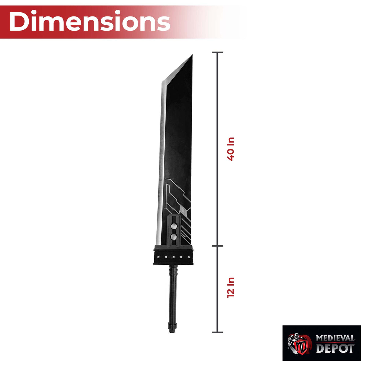 FF 55" Giant Metal Fantasy Sword swords - Tophatter Daily Deals