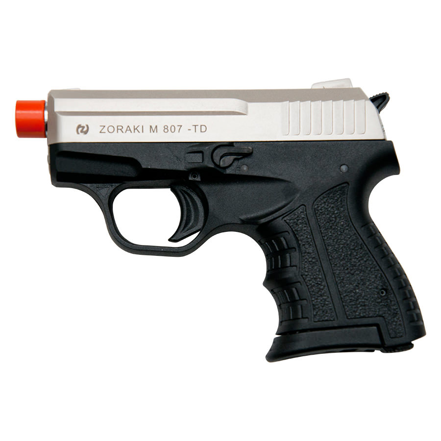 Zoraki M807 Satin Finish - 8MM Front Firing Blank Pistol Semi-Auto Gun - Tophatter's Inc. Weapons Store Online Collectible Weapons - Tophatter Daily Deals