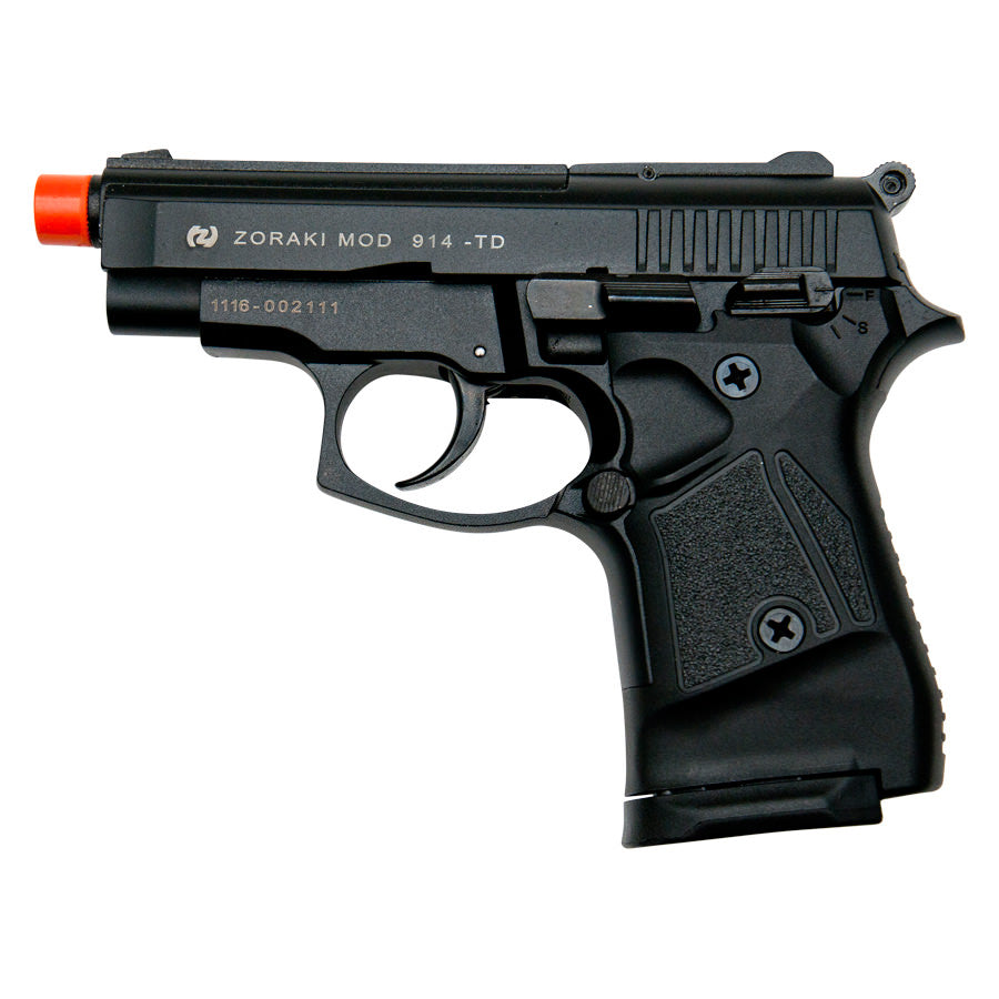 Zoraki Front Firing M914 Black Finish 9mm Blank Gun Pistol - TOPHATTER'S ARMORY DEALS Collectible Weapons - Tophatter Daily Deals