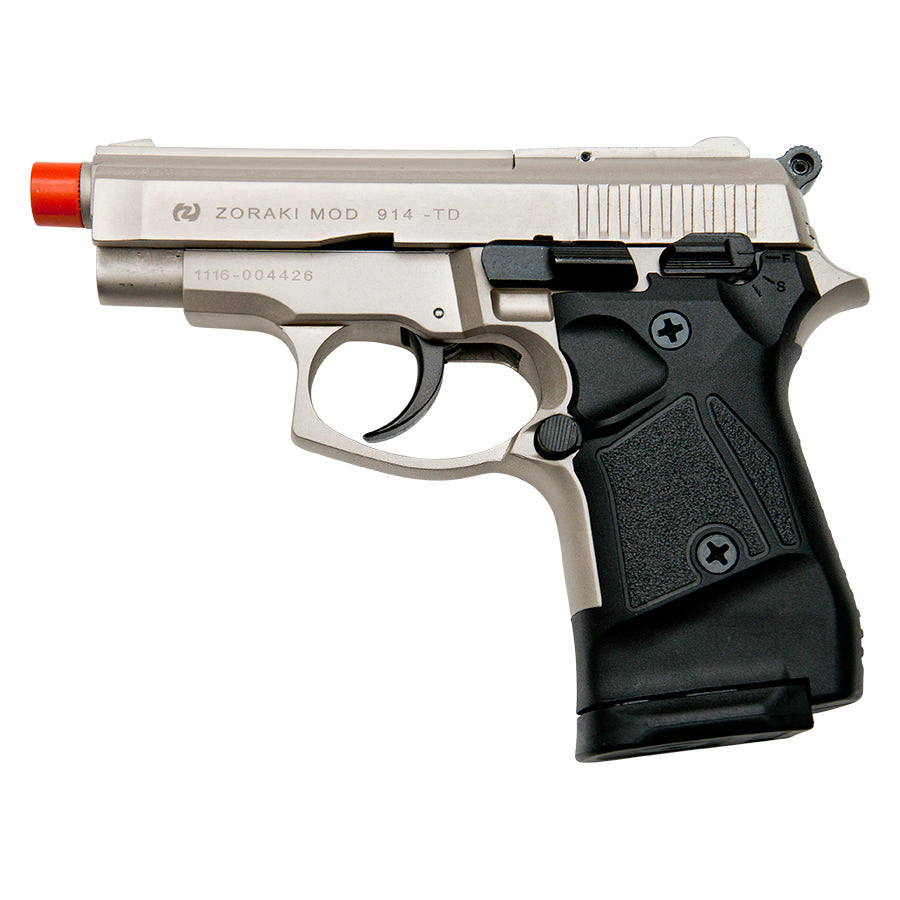 Zoraki Front Firing M914 Satin Finish 9mm Blank Gun Pistol - Tophatter's Inc. Weapons Store Online Collectible Weapons - Tophatter Daily Deals