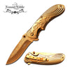 Femme Fatale Ladies Pocket Knife "Every Rose Has A Thorn"- GOLD Knife-Assist - Tophatter Daily Deals