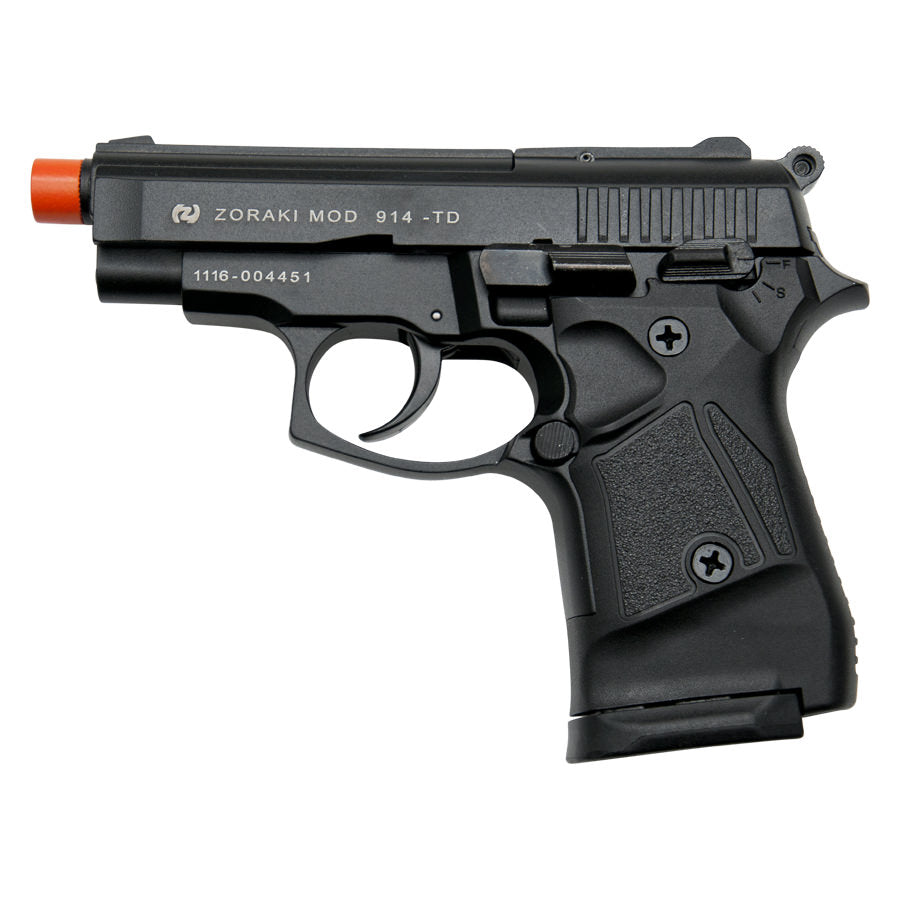 Zoraki Front Fire Black M914 Full Auto 9mm Blank Gun Machine Pistol - Tophatter's Guns'N'Weapons Store - FREE SHIPPING Collectible Weapons - Tophatter Daily Deals