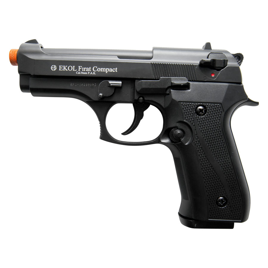 Compact V92F Front Firing Blank Gun Black Finish - TOPHATTER'S ARMORY DEALS Collectible Weapons - Tophatter Daily Deals