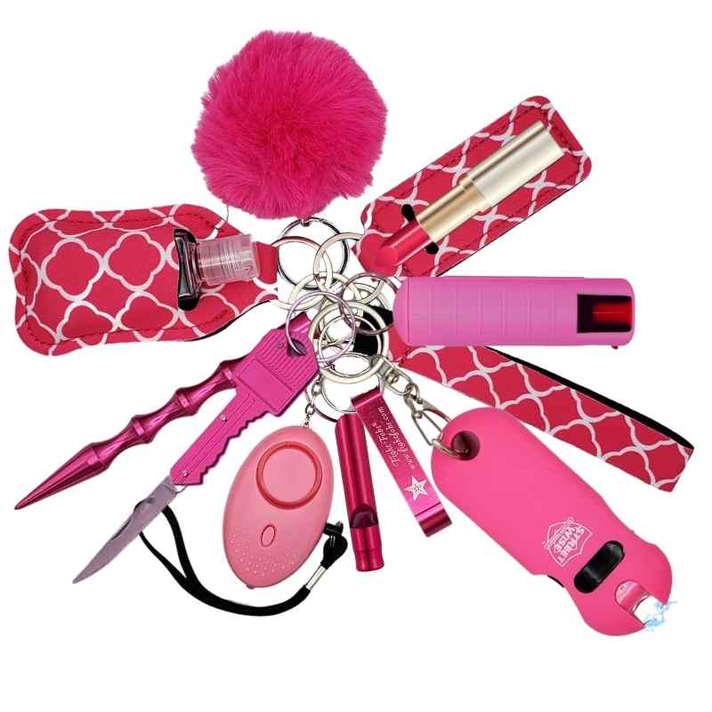 Fight Fobs® Pink Fenced Self Defense Key Chain Gift Set Self-Defense Keychains - Tophatter Daily Deals