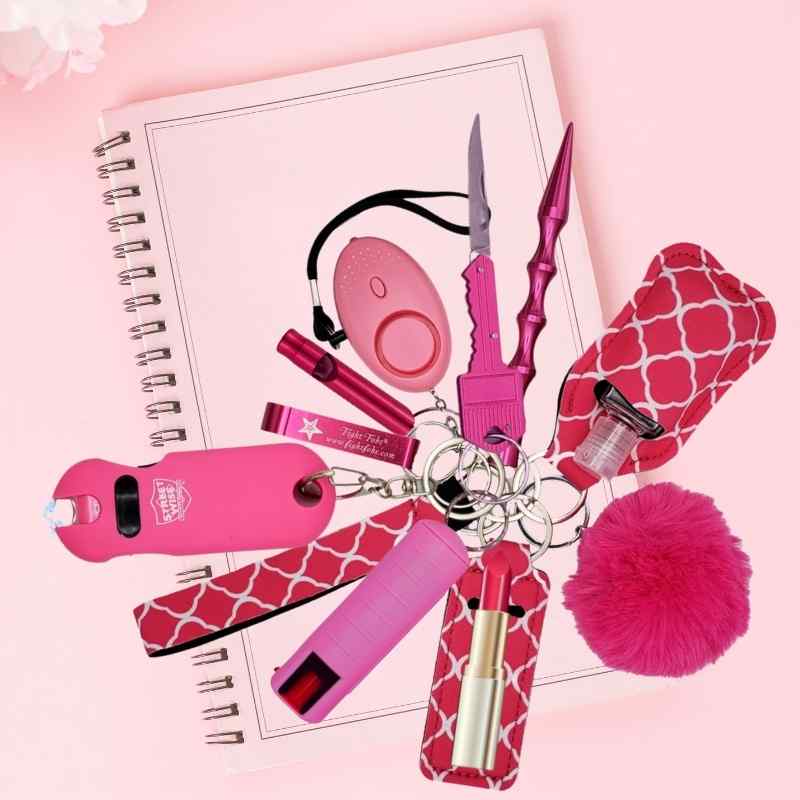Fight Fobs® Pink Fenced Self Defense Key Chain Gift Set Self-Defense Keychains - Tophatter Daily Deals
